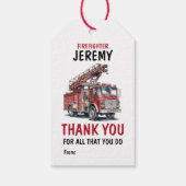 ファースト・レスポンダー消防士ありがとう ギフトタグ (裏面)