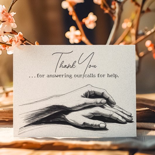 ファースト・レスポンダー消防警察救急医療隊員ありがとう サンキューカード