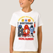 ファースト・レスポンダー誕生日ボーイ |緊急 Tシャツ (正面)