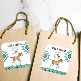 ファースト・ロデオ南西部ターコイズ・カントリー・ホース スクエアシール