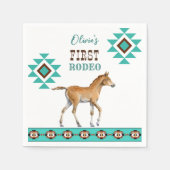 ファースト・ロデオ南西部ターコイズ・カントリー・ホース スタンダードカクテルナプキン (正面)