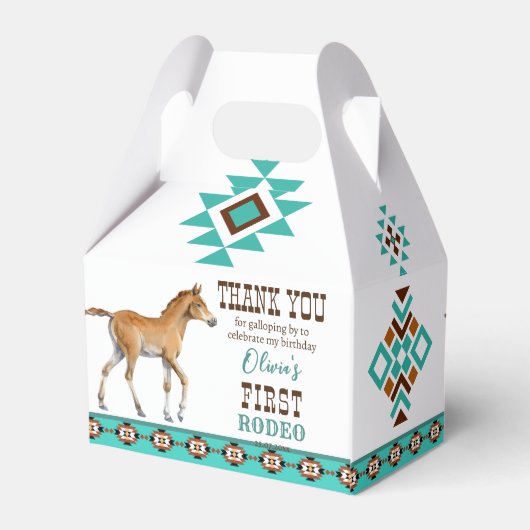 ファースト・ロデオ南西部ターコイズ・カントリー・ホース フェイバーボックス (裏面サイド)