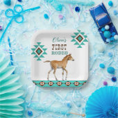 ファースト・ロデオ南西部ターコイズ・カントリー・ホース ペーパープレート (パーティー)