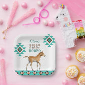 ファースト・ロデオ南西部ターコイズ・カントリー・ホース ペーパープレート (パーティー)