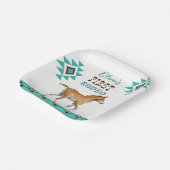 ファースト・ロデオ南西部ターコイズ・カントリー・ホース ペーパープレート (傾斜あり)