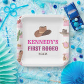 ファースト・ロデオ女性のカーボーイファースト・ファースト・バースデーパーティー ペーパープレート (パーティー)