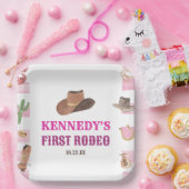 ファースト・ロデオ女性のカーボーイファースト・ファースト・バースデーパーティー ペーパープレート (パーティー)