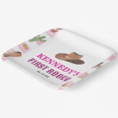 ファースト・ロデオ女性のカーボーイファースト・ファースト・バースデーパーティー ペーパープレート (傾斜あり)