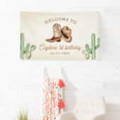 ファースト・ロデオ1th誕生日ウェスタン・カウボーイ 横断幕 (インサイチュ)