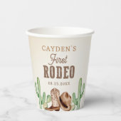 ファースト・ロデオ1th誕生日ウェスタン・カウボーイ 紙コップ (正面)