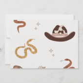 ファースト・ロデオ・ウェスタン・カウボーイファースト・誕生日写真 招待状 (裏面)