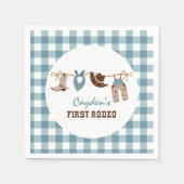 ファースト・ロデオ・ウェスタン・カウボーイ1st誕生日 スタンダードカクテルナプキン (正面)