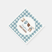 ファースト・ロデオ・ウェスタン・カウボーイ1st誕生日 スタンダードカクテルナプキン (角)