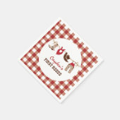 ファースト・ロデオ・ウェスタン・カウボーイ1st誕生日 スタンダードカクテルナプキン (角)