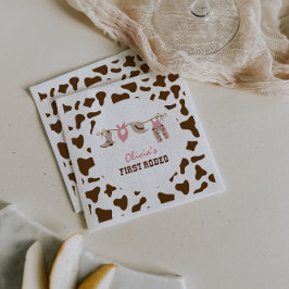 ファースト・ロデオ・ウェスタン・カウボーイ1st誕生日 スタンダードカクテルナプキン