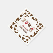 ファースト・ロデオ・ウェスタン・カウボーイ1st誕生日 スタンダードカクテルナプキン (角)