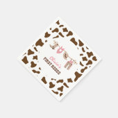 ファースト・ロデオ・ウェスタン・カウボーイ1st誕生日 スタンダードカクテルナプキン (角)