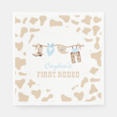 ファースト・ロデオ・ウェスタン・カウボーイ1st誕生日 スタンダードランチョンナプキン (正面)