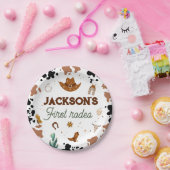 ファースト・ロデオ・ウェスタン・カウボーイ1st誕生日 ペーパープレート (パーティー)