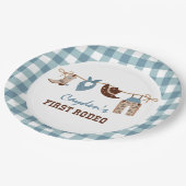 ファースト・ロデオ・ウェスタン・カウボーイ1st誕生日 ペーパープレート (アングル)