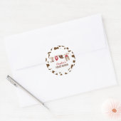 ファースト・ロデオ・ウェスタン・カウボーイ1st誕生日 ラウンドシール (封筒)