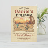 ファースト・ロデオ・ウェスタン・カウボーイ1st誕生日 招待状 (スタンド正面)