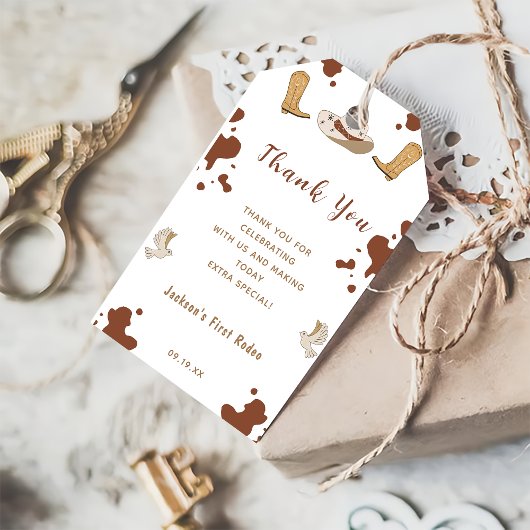 ファースト・ロデオ・ウェスタン・カウボーイ ギフトタグ