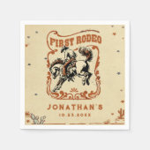ファースト・ロデオ・ウェスタン・カウボーイ・バースデーパーティー スタンダードカクテルナプキン (正面)
