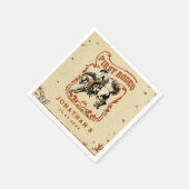 ファースト・ロデオ・ウェスタン・カウボーイ・バースデーパーティー スタンダードカクテルナプキン (角)