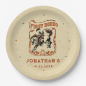 ファースト・ロデオ・ウェスタン・カウボーイ・バースデーパーティー ペーパープレート (正面)
