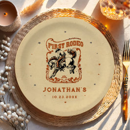 ファースト・ロデオ・ウェスタン・カウボーイ・バースデーパーティー ペーパープレート