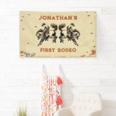 ファースト・ロデオ・ウェスタン・カウボーイ・バースデーパーティー 横断幕 (インサイチュ)