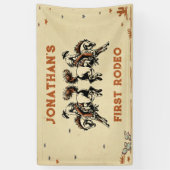 ファースト・ロデオ・ウェスタン・カウボーイ・バースデーパーティー 横断幕 (縦)