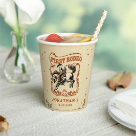 ファースト・ロデオ・ウェスタン・カウボーイ・バースデーパーティー 紙コップ