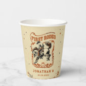 ファースト・ロデオ・ウェスタン・カウボーイ・バースデーパーティー 紙コップ (裏面)