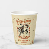 ファースト・ロデオ・ウェスタン・カウボーイ・バースデーパーティー 紙コップ (正面)