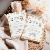 ファースト・ロデオ・ウェスタン・カウボーイ・パステル1st誕生日 招待状