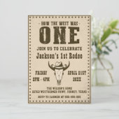 ファースト・ロデオ・ウェスタン・カウボーイ・ファースト・バースデーパーティー 招待状 (スタンド正面)