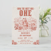 ファースト・ロデオ・ウェスタン・カウボーイ・ファースト・バースデーパーティー 招待状 (スタンド正面)