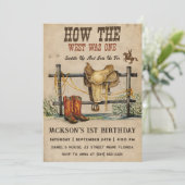 ファースト・ロデオ・ウェスタン・カウボーイ・ファースト・バースデーパーティー 招待状 (スタンド正面)