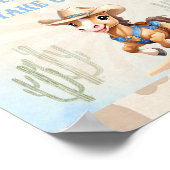 ファースト・ロデオ・ウェスタン・カウボーイ・誕生日・ボーイ・フェイスサイン ポスター (角)