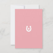 ファースト・ロデオ・ウェスタン・ガール1st誕生日 サンキューカード (裏面)