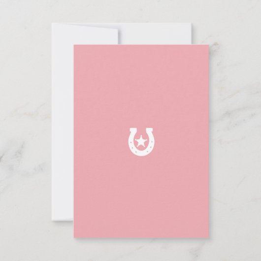 ファースト・ロデオ・ウェスタン・ガール1st誕生日 サンキューカード (裏面)