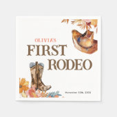 ファースト・ロデオ・ウェスタン・ガール1st誕生日 スタンダードカクテルナプキン (正面)