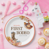 ファースト・ロデオ・ウェスタン・ガール1st誕生日 ペーパープレート (パーティー)