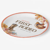 ファースト・ロデオ・ウェスタン・ガール1st誕生日 ペーパープレート (アングル)