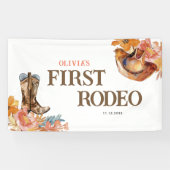 ファースト・ロデオ・ウェスタン・ガール1st誕生日 横断幕 (横)