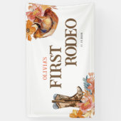 ファースト・ロデオ・ウェスタン・ガール1st誕生日 横断幕 (縦)