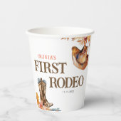 ファースト・ロデオ・ウェスタン・ガール1st誕生日 紙コップ (正面)