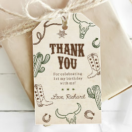 ファースト・ロデオ・ウェスタン・ボーイ1st誕生日 ギフトタグ